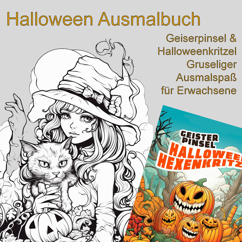 banner für das Halloween Ausmalbild